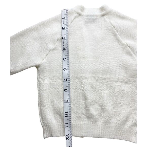 Julius Berger Ivory Crochet Long Sleeve Cardigan Sweater - Toddler Vintage - Picture 6 of 8